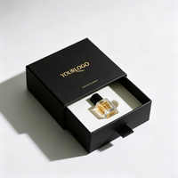 Boîte en papier rigide avec tiroir coulissant personnalisé pour échantillons de parfum, boîte à parfum