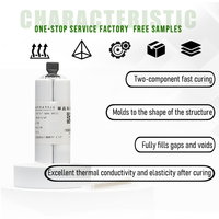 Matériau d'interface thermique 1,2-8,0 W/mk Gel thermique bicomposant pour dissipateurs de chaleur de puces électroniques haute puissance