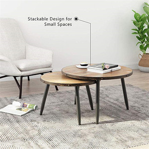 Il Tavolino da Caffè di Alta Qualità È Rotondo, Facile da Assemblare e Pulire, Adatto per il Soggiorno - Product Image 3