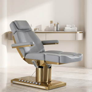 <span class=keywords><strong>Table</strong></span> <span class=keywords><strong>de</strong></span> <span class=keywords><strong>massage</strong></span> électrique moderne multifonction en cuir gris pour salon <span class=keywords><strong>de</strong></span> beauté, <span class=keywords><strong>hydraulique</strong></span>, pour tatouage, physiothérapie et soins du visage - Product Image 3
