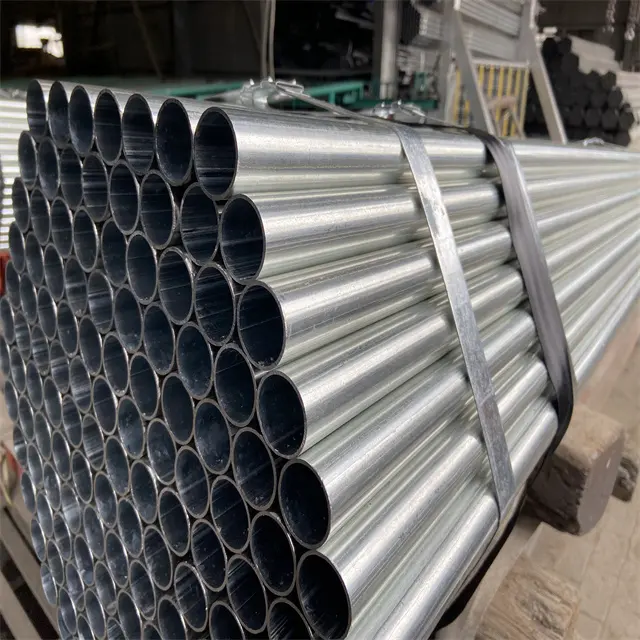 Hot Dip Galvanized Round Steel Pipe / GI Pipe Pre galvanized steel pipe for greenhouse frame