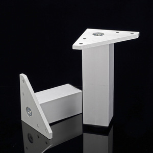 Pieds de meuble réglables en alliage d'aluminium, pieds carrés robustes pour armoire, 6cm 8cm 10cm 12cm 15cm 20cm 25cm 30cm - Product Image 3