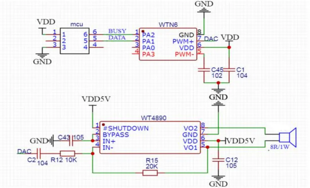 WTN6010 WTN6020 WTN6040 WTN6090 CMOS discours synthétisé Musical Voice synthétiseur IC lecture vocale IC