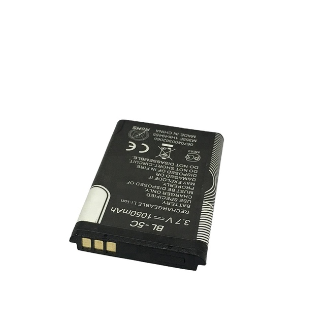 Super Slim BL-5C 1050mah 3.7v  Lithium  Battery  for Mobile Phone
