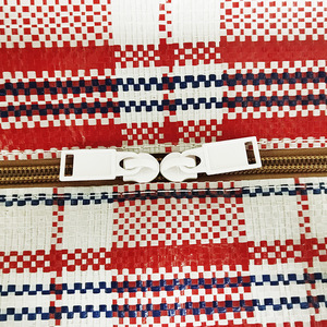 Storage Bags Extra Large Capacity Laminated Wear Resistant Rectangle Moving Packing Bags Red White Blue Woven Pattern - Product Image 1