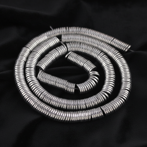 <span class=keywords><strong>Perles</strong></span> disques en hématite métallique HB3088 1x6mm 1x8mm, <span class=keywords><strong>perles</strong></span> intercalaires Heishi en pierre naturelle pour la fabrication de bijoux - Product Image 1