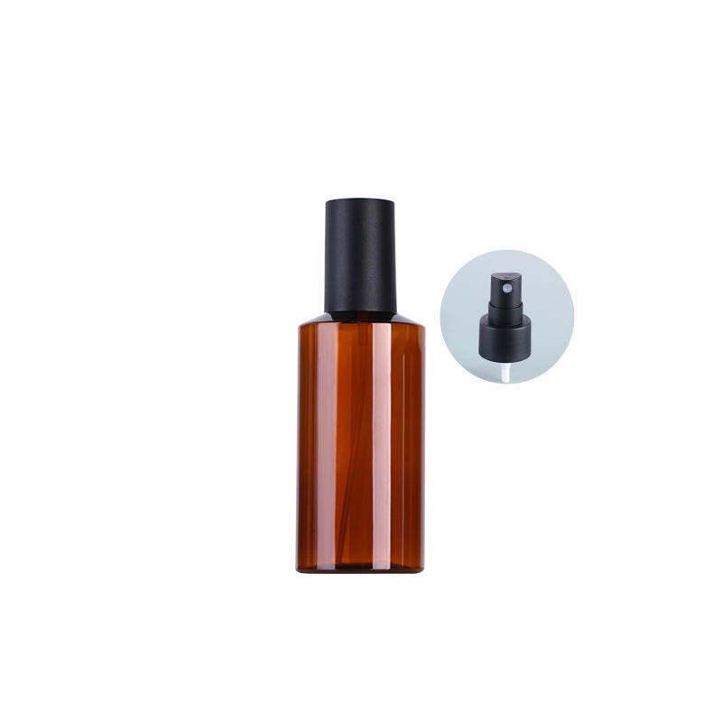 ขวดสีชา ฝาสีดำ