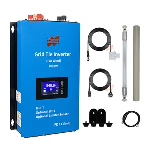 Smart 1000 W 1KW 1000 Watt 24V 48V AC Ausgang 115VAC 230VAC MPPT WIFI Windkraftanlagen Windmühle Auf grid Tie Inverter mit Limiter