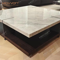Salon Moderne Simple Table Basse En Marbre Naturel En Bois Carré Rectangle Forme Table Basse