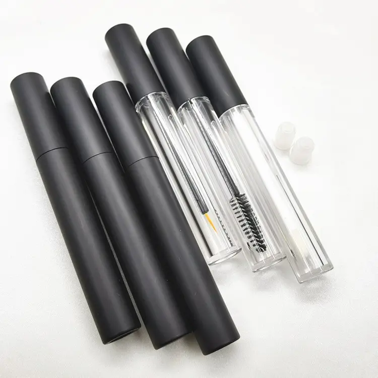 Thấp moq 4ml đầy đủ Matte đen Mỹ phẩm bao bì Eye Liner ống nhựa Mascara Bút kẻ mắt ống container chai