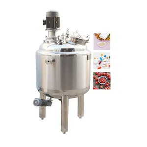 Chemical Juice Soap Heated Double Jacketed Mixing Tank 1000 2000 Liters Stainless Steel Mixing Tank With Agitator 1000 Liters