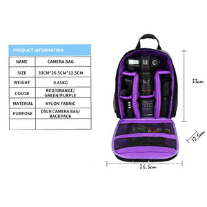 Túi máy ảnh du lịch Ba lô chống thấm nước chống sốc <span class=keywords><strong>DSLR</strong></span> máy ảnh Ba lô cho các nhiếp ảnh gia - Product Image 3