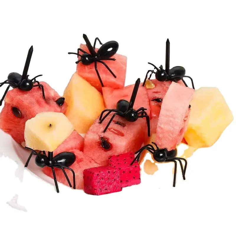 Creative ant fruit toothpick lunch party cake Dim sum fork 12pcs