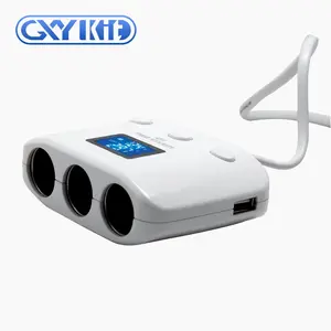 GXYKIT ZNB03 120W 3 Socket Cigarette Lighter Splitter Power Adapter DC Outlet Car Charger 2-Port USB for Cellphone GPS Dash Cam