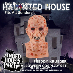 Pull en polyester tricoté à rayures pour Halloween, costume de cosplay, pull, masque, chapeau <span class=keywords><strong>et</strong></span> griffe unisexe, thème Nightmare on Elm Street Freddy Krueger - Product Image 2