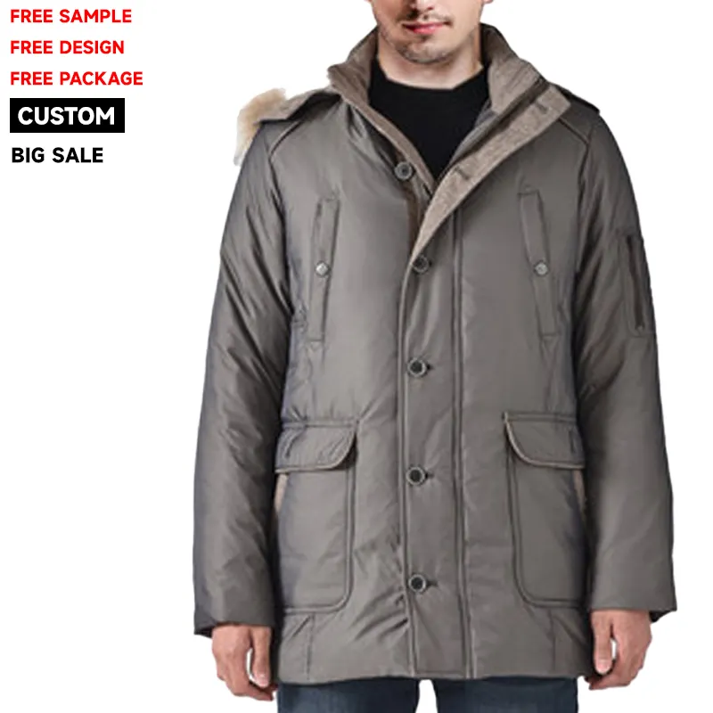 최고의 품질 100% 폴리에스터 사용자 정의 패딩 재킷 가짜 모피 패딩 남성용 겨울 자켓