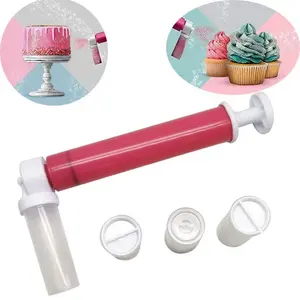 Cake Manual Paint Spray Gun Cake Coloring Duster Spray Tube Plastic Manual Airbrush for Decorating Cakes