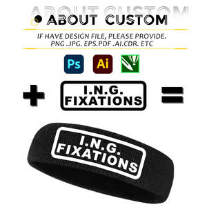 カスタムコットンスポーツ弾性ヘッドバンド刺繍ロゴ付き卸売格安コットンヘッドバンドスウェットバンド - Product Image 3