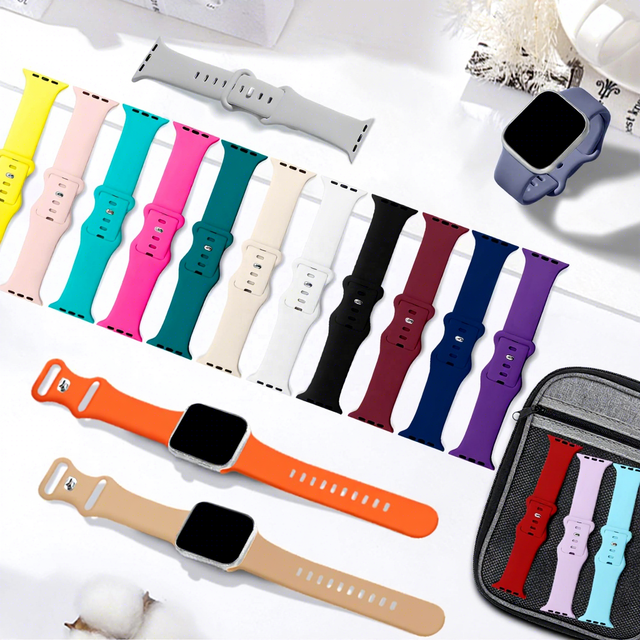 New Silicone Sport for Apple Watch Ultra 3/2 Series 10 9 8 SE 3 IWatch 11 10 49mm 44mm 45mm 42mm Luxury Watch Bands