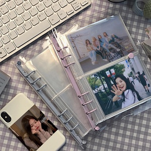 Pochettes de rangement pour cartes à collectionner, pages d'<span class=keywords><strong>album</strong></span>, cartes de jeux de sport transparentes, classeur à 6 anneaux dans 4 poches, pochettes photo - Product Image 6