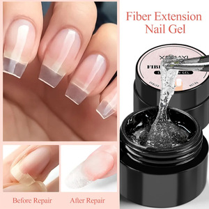 Extension de Fiber Clear Gel Nail Repair Primer Top Model LED Renforceur longue durée Fibres fortes pour bricolage pour les ongles minces cassés - Product Image 2