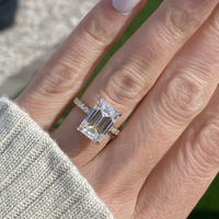 Bague de fiançailles unique en or blanc 925 et argent, diamant de laboratoire certifié IGI VVS, bijoux fins, vente chaude