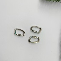 Connecteur de verrouillage sécurisé en forme de D en argent sterling S925 pour la fabrication de bijoux DIY, colliers et bracelets