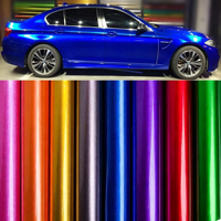 Film Vinyle Adhésif Bleu pour Voiture, Matériau PET Amovible Sans Résidu, Résistant aux UV, 1.52x17m, Prix de Gros, MOQ 2 Rouleaux