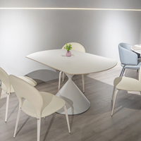 Table à manger minimaliste de style italien 4 chaises en blanc fonction meubles de cuisine petit appartement table rectangulaire convertible