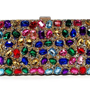 Cross-border Polyester Rhinestone Annual Meeting Dress Holiday <b>Clutch</b> Shoulder Bag Women's Bag Tanjing - Product Image 5