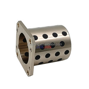 Ring flensa persegi Casting, kuningan dengan Ring pelumas otomatis grafit, bantalan geser, dapat disesuaikan - Product Image 3