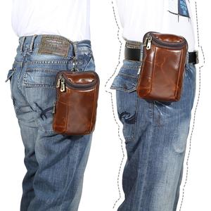 Livraison Gratuite Nouvelle arrivée noir hommes sac de taille <span class=keywords><strong>en</strong></span> cuir véritable petit sac <span class=keywords><strong>banane</strong></span> sac à <span class=keywords><strong>bandoulière</strong></span> - Product Image 6