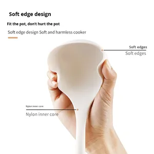 Ensemble d'ustensiles de cuisine antiadhésifs 10 pièces avec manche en bois, nouvelle spatule de cuisson en silicone PC, cuillère et ensemble d'ustensiles de cuisine - Product Image 3