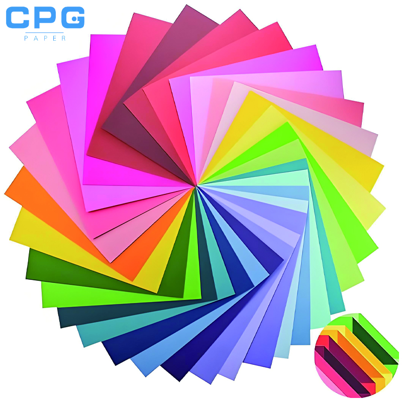 Premium Wholesale Thick Color Cardstock 120gsm 80gsm A4 Matte Finish Rainbow Brochure Cover Printing Art Paper