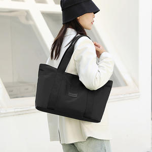 2024 primavera nueva moda coreana Color sólido lona INS bolso de hombro bolso de mano que combina con todo cremallera poliéster bolso de mensajero para mujer - Product Image 5