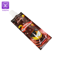 Emballage de sachet à bec verseur en plastique à trois côtés avec impression personnalisée, pour crème au chocolat, pâte, sauce, sachet à presser avec bec verseur