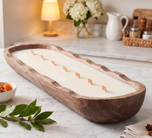 Bandeja Decorativa de Madera, Bandeja Sensorial Creativa de Acacia, Grande, en Forma de Cacahuete, Moderna, Minimalista, Pintada con Spray, Impresa, para Servir Comida - Product Image 3