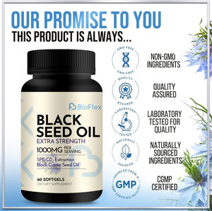 Bioflex Groothandel Bulk Oem Private Label Biologische <span class=keywords><strong>1000Mg</strong></span> Zwarte Komijnzaadolie Softgels Capsules Voedingssupplementen - Product Image 4