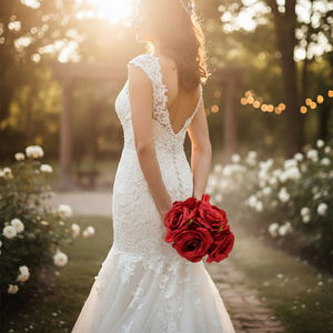 Bouquet de Mariée Rose Artificielle Style Européen <span class=keywords><strong>et</strong></span> Américain, Luxe Léger, Rétro <span class=keywords><strong>Romantique</strong></span>, Fleur Artificielle pour la Mariée - Vente Chaude - Product Image 2