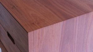 Durable Solid Wood Handmade Bedside Cabinet with Modern Classic <b>Double</b> Drawer <b>Storage</b> for Stylish Home Bedroom Furniture - Product Image 2