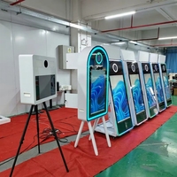 Machine de photomaton miroir magique BM Selfie 70 pouces avec appareil photo et imprimante, design de cadre en verre