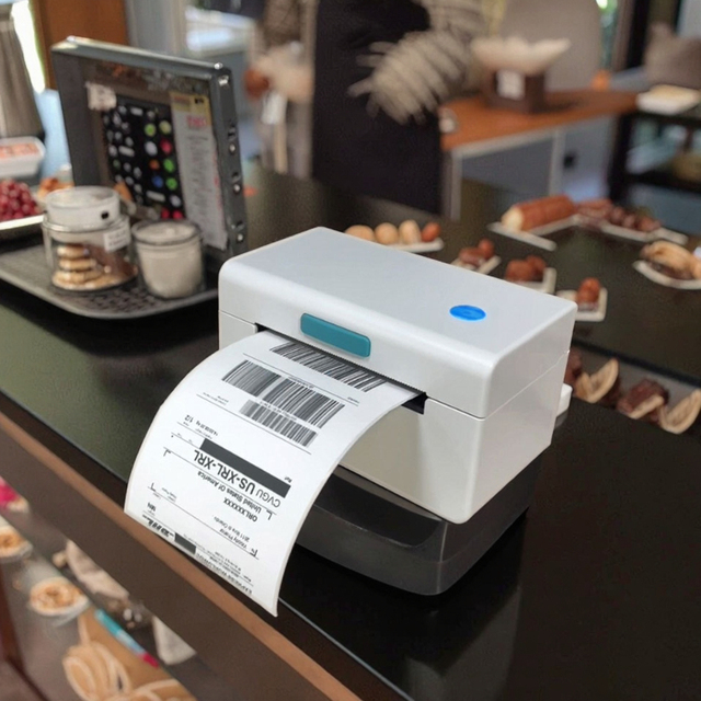 110mm Thermal Shipping Label Printer 4x6 Bluetooth  Smart WiFi Waybill Printer  203dpi  Wireless Shipping Label Printers