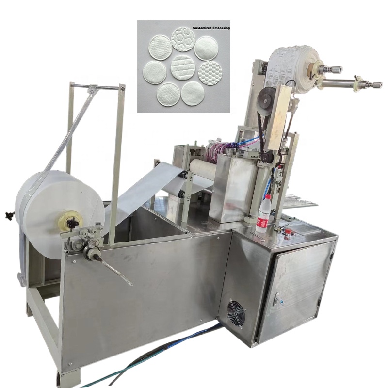 Простые в эксплуатации круглые салфетки для макияжа, косметические ватные тампоны с тиснением