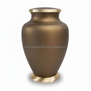Urnes funéraires décoratives en laiton pour cendres adultes Urnes faites à la main pour urnes décoratives pour hommes et femmes Urnes funéraires - Product Image 1