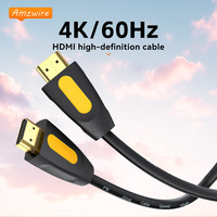 Câble HDMI 4K, câble HDMI 2.0 haute vitesse, câble HDMI 18 Gbps UHD, connecteur plaqué or, TV, moniteur, projecteur, OEM