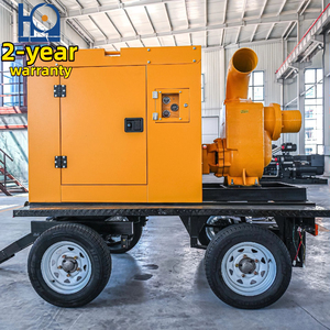 8 10 12Inch Zelfaanzuigende Dieselmotor Afvalwater Centrifugaalpomp Met Wielen Aanhangwagen Voor Irrigatie Overstromingsbeheer Drainage - Product Image 4