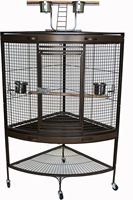 Producteur Grande barre noire en métal Espacement Coin Pet Perroquet Pigeon Cage à oiseaux Oiseaux d'élevage Volière à vendre