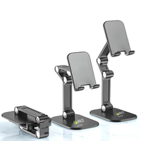 Support de bureau réglable à 3 plis multi-angles de qualité supérieure pour téléphone et tablette-Ultra-stable, peu encombrant, ajustement universel