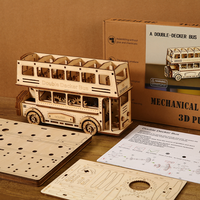 Kit de bricolage en vrac pour puzzles 3D en bois à engrenages mécaniques, pour l'apprentissage éducatif STEM