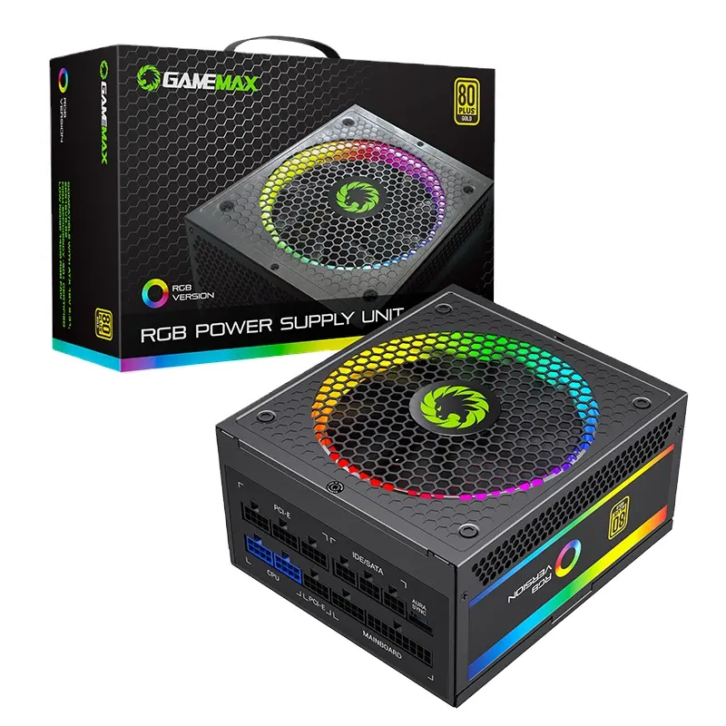 GAMEMAX-RGB 850W PRO Power Supply 80+ Gold Fully Modular for Rtx GPU Cards, Born for Intel Gen12 Cpus
